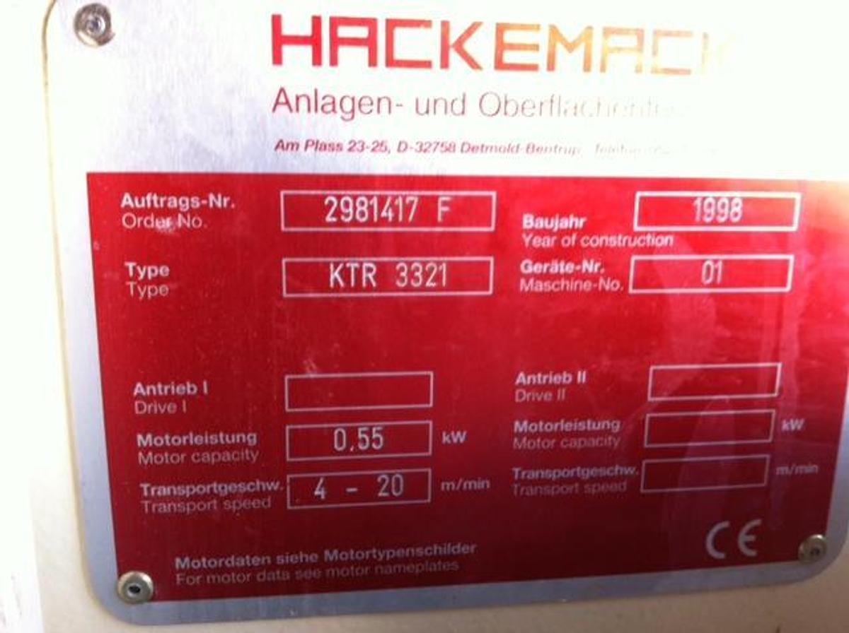 Used Gurtbandtransport Hackemack 3000 mm