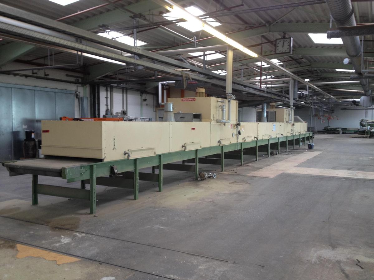 Used Hackemack KTR nozzle dryer duct, length 27,000 mm
