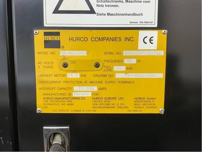 Used CNC machining center HURCO type BMC4020