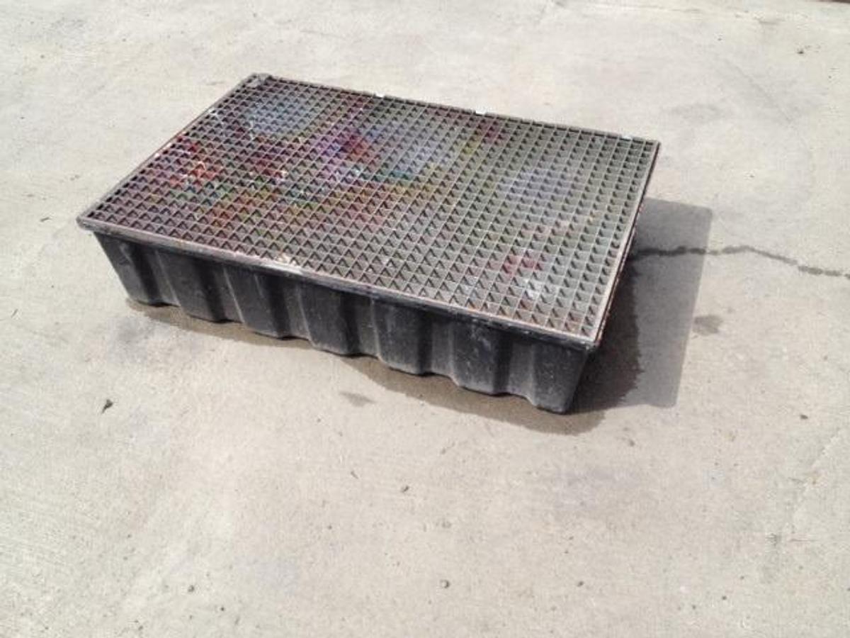 Used Auffangwanne - Kunststoff -  mit Gitterrosten