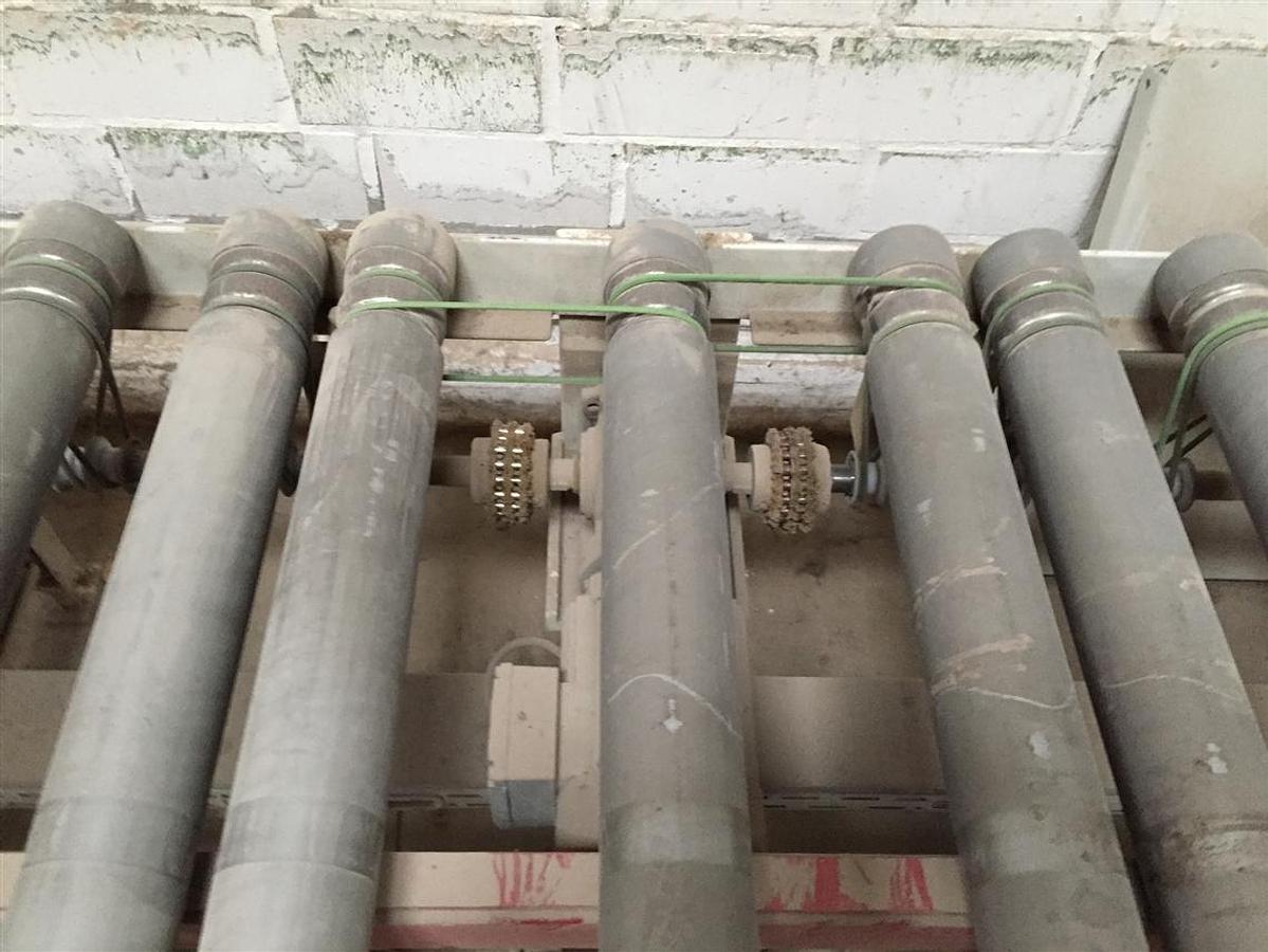 Used Roller conveyor driven with 2x cross carriage AB 600 mm