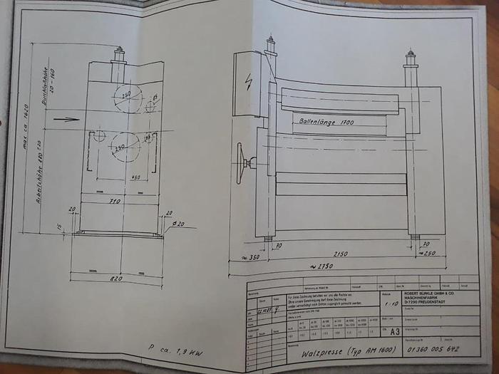 Used Ritininis presas Bürkle AM 1600 (1)