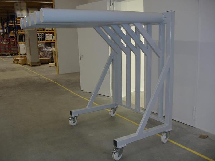 Sanding belt stand with 5 tubes