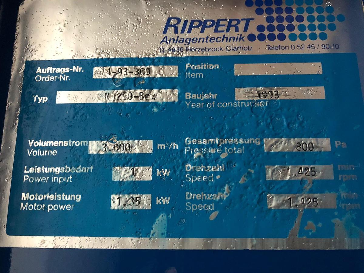 Used Extraction fan RIPPERT N 250 - BEX, Ex / 1