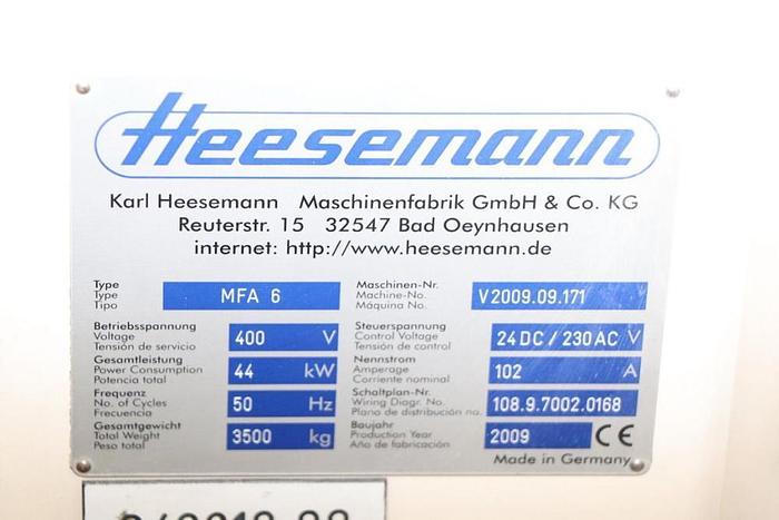 Gebraucht Breitbandschleifmaschine Heesemann MFA 6, Q/L