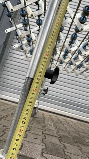 Žirklinio ritininio konvejerio ilgis 3800 mm, plotis 1350 mm