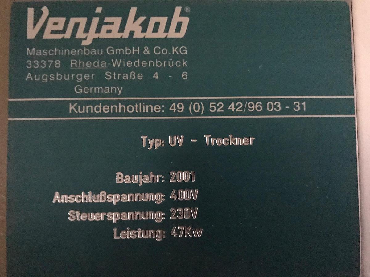 Used 3D UV-Trockner Venjakob/Superfici 2 Röhren