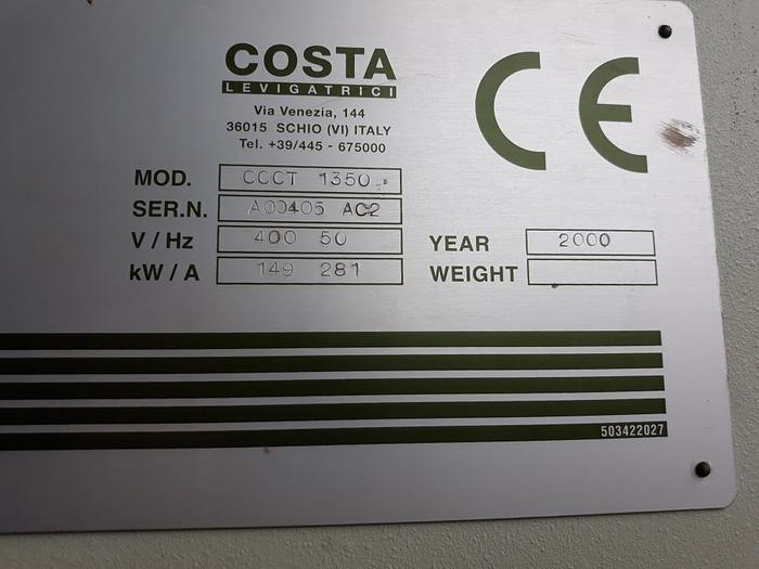 Used Plačiajuostis šlifuoklis Costa CCCT 1350, rezervuotas