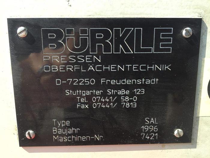 Used Dengimo voleliu mašina Bürkle SAL 600