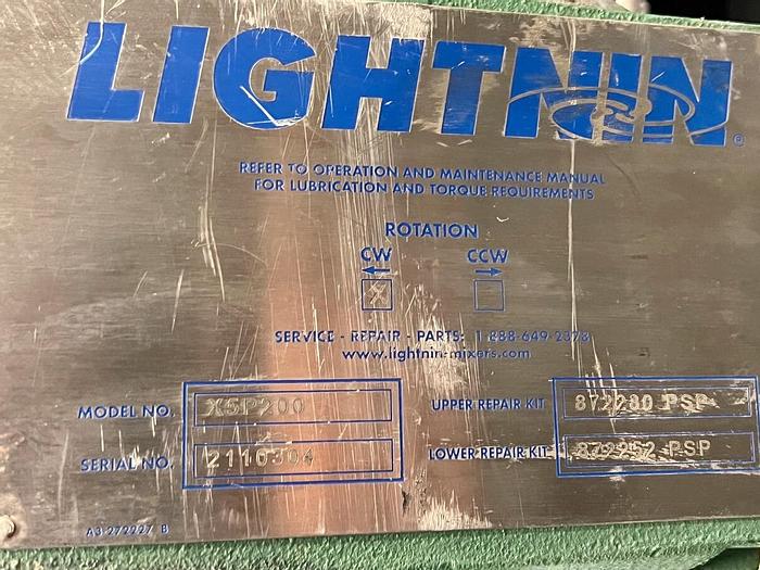 Used USED LIGHTNIN, CLAMP-ON MIXER, 3 HP