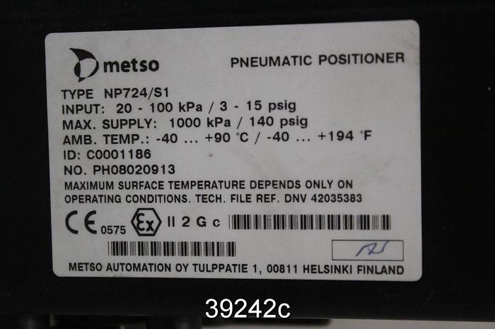 Used Metso NP724/SI Pneumatic Valve Positioner #39242