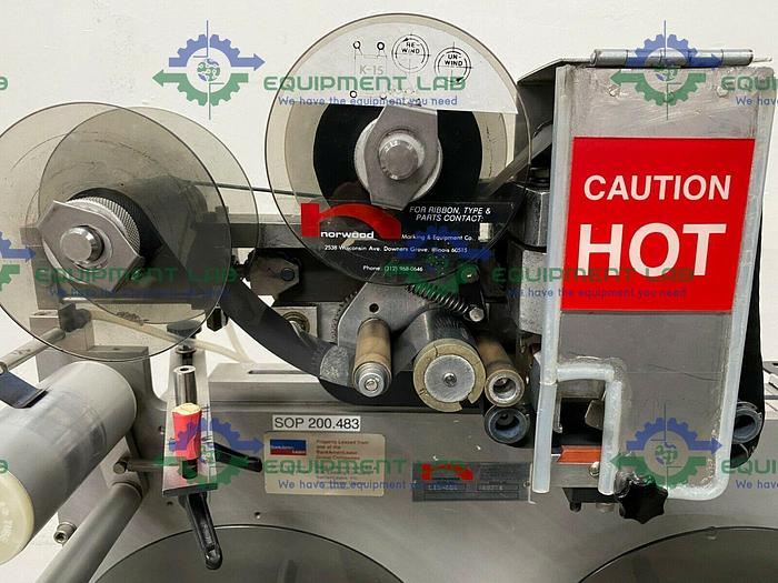 Used Norwood AK0-15 & L.I.S-404 Stainless Steel Hot Stamping Printer w/ Stamping Dies