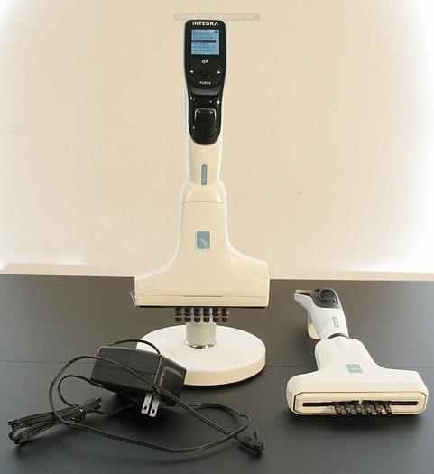 Used Integra Voyager 50-1250uL and Voyager II 300uL 6 Channel Electronic Pipette