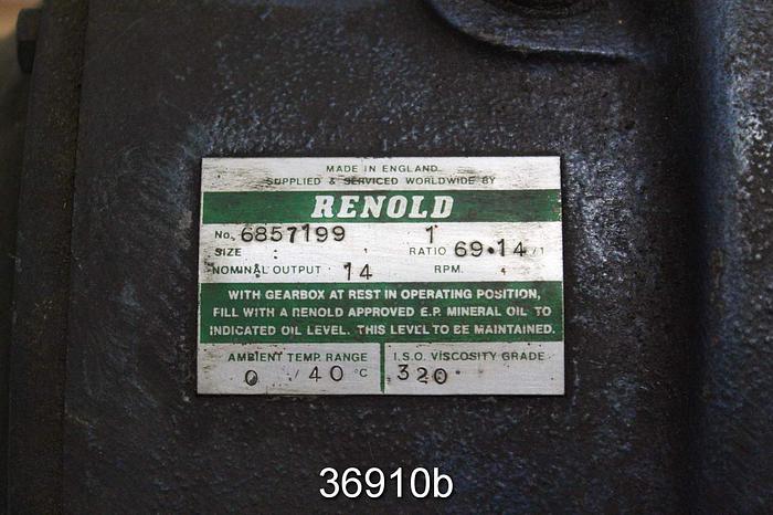 Used Renold Gear Drive 69.14/1 Ratio, 6857199 #36910