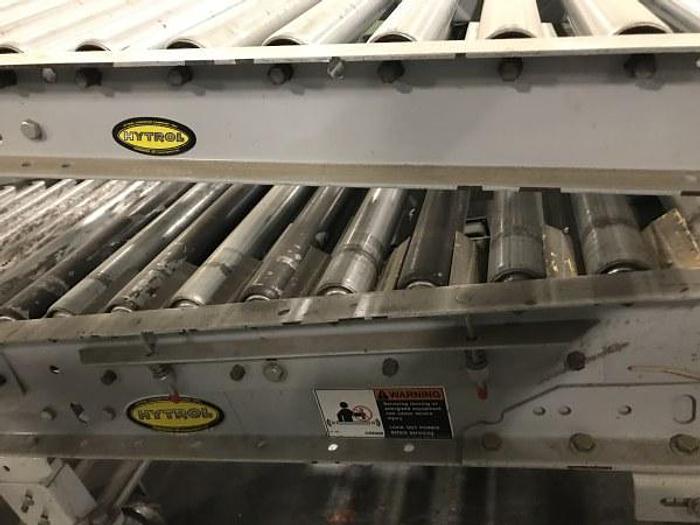 Used 24 INCH WIDE x 6 FT LONG HYTROL POWER ROLLER CONVEYOR
