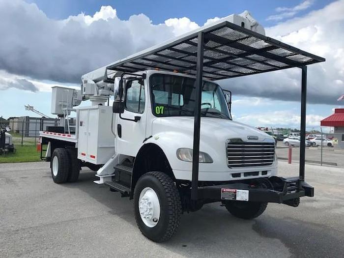 Used 2007 Freightliner M2 4X4 Flatbed Altec LRV-55 60ft Over-Center Bucket Truck -C41775