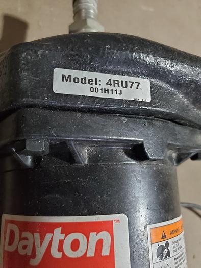 Used Dayton Centrifugal Pump Model 4RU77 3/4HP Motor# C48J2EC11C3 (BRE3)