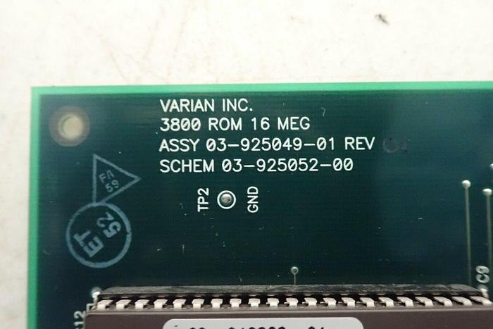 Used Varian 03-925049-01 ROM 16 MEG PC Board for CP-3800 GC Gas Chromatography
