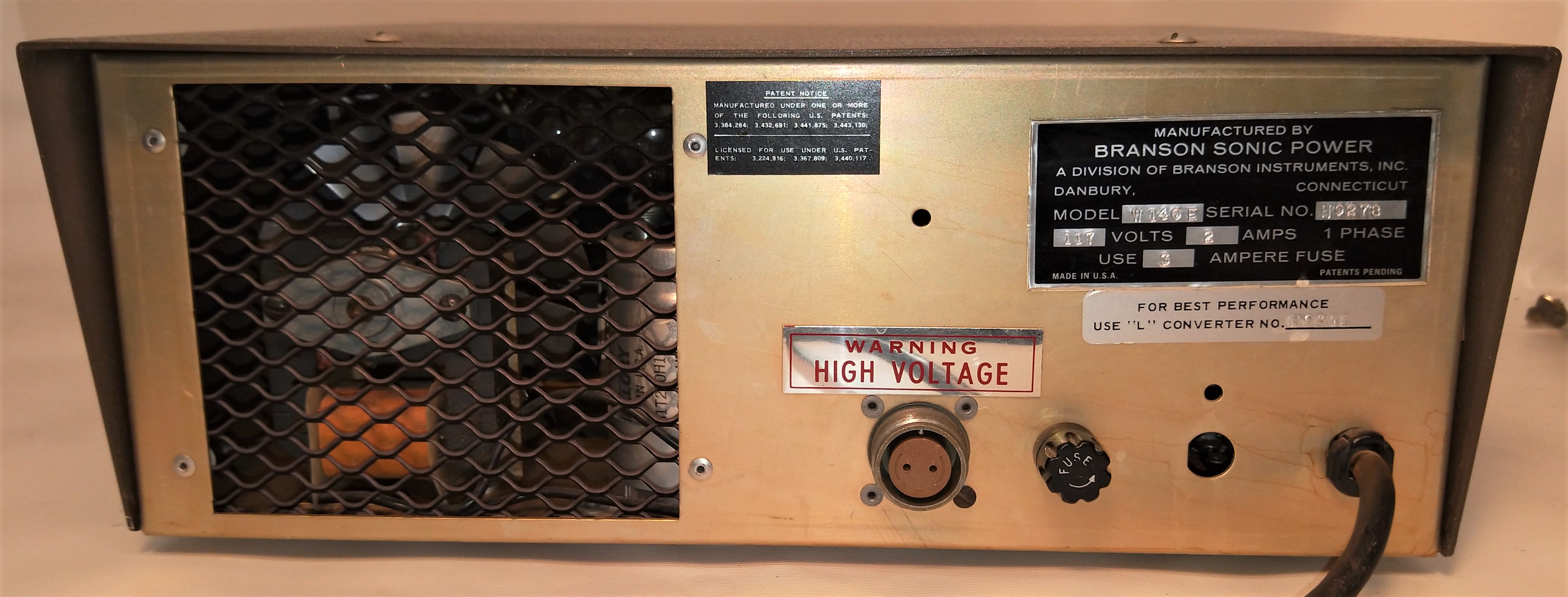 Used Branson Sonifier W140E Ultrasonic Cell Disrupter