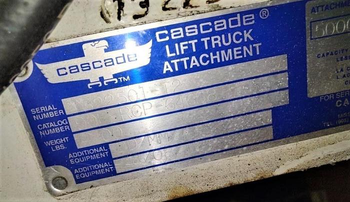 Used 105" CASCADE PAPER ROLL CLAMP MODEL 90F-RCP-64658 MANUFACTURED 2012-SOLD