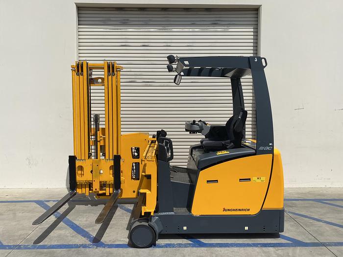 Used Jungheinrich  EFX 413 Electric Forklift Front Seat/tri-Lateral Stacker w/ Charger