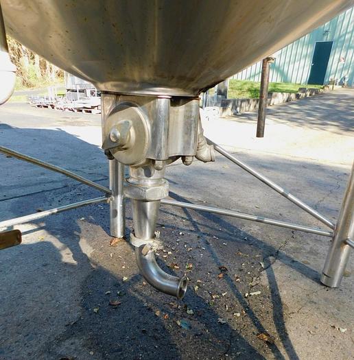 Used 1500 GALLON SCRAPE AGITATED MIX TANK – S/S – JACKETED (#9662)