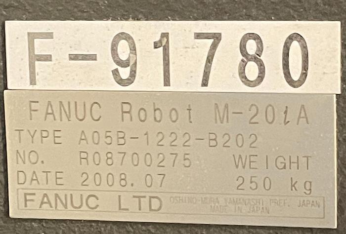 Used 2008 FANUC FANUC M20iA
