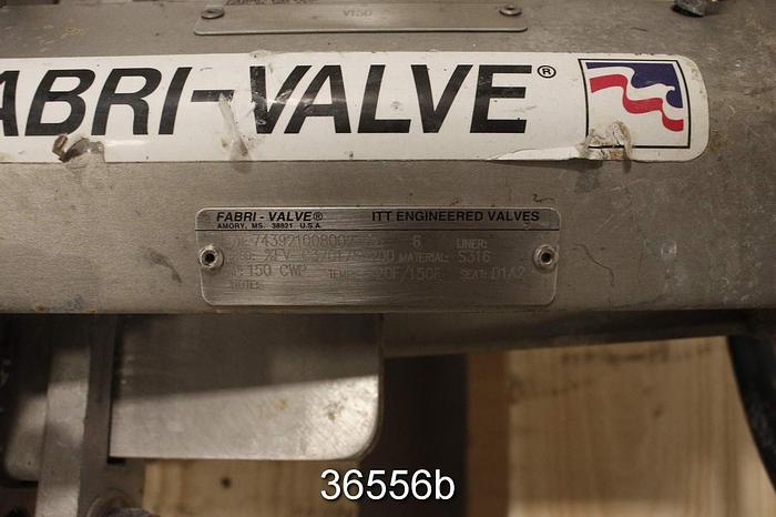 Used Fabri 6" Hand Operated Knife Gate Valve #36556