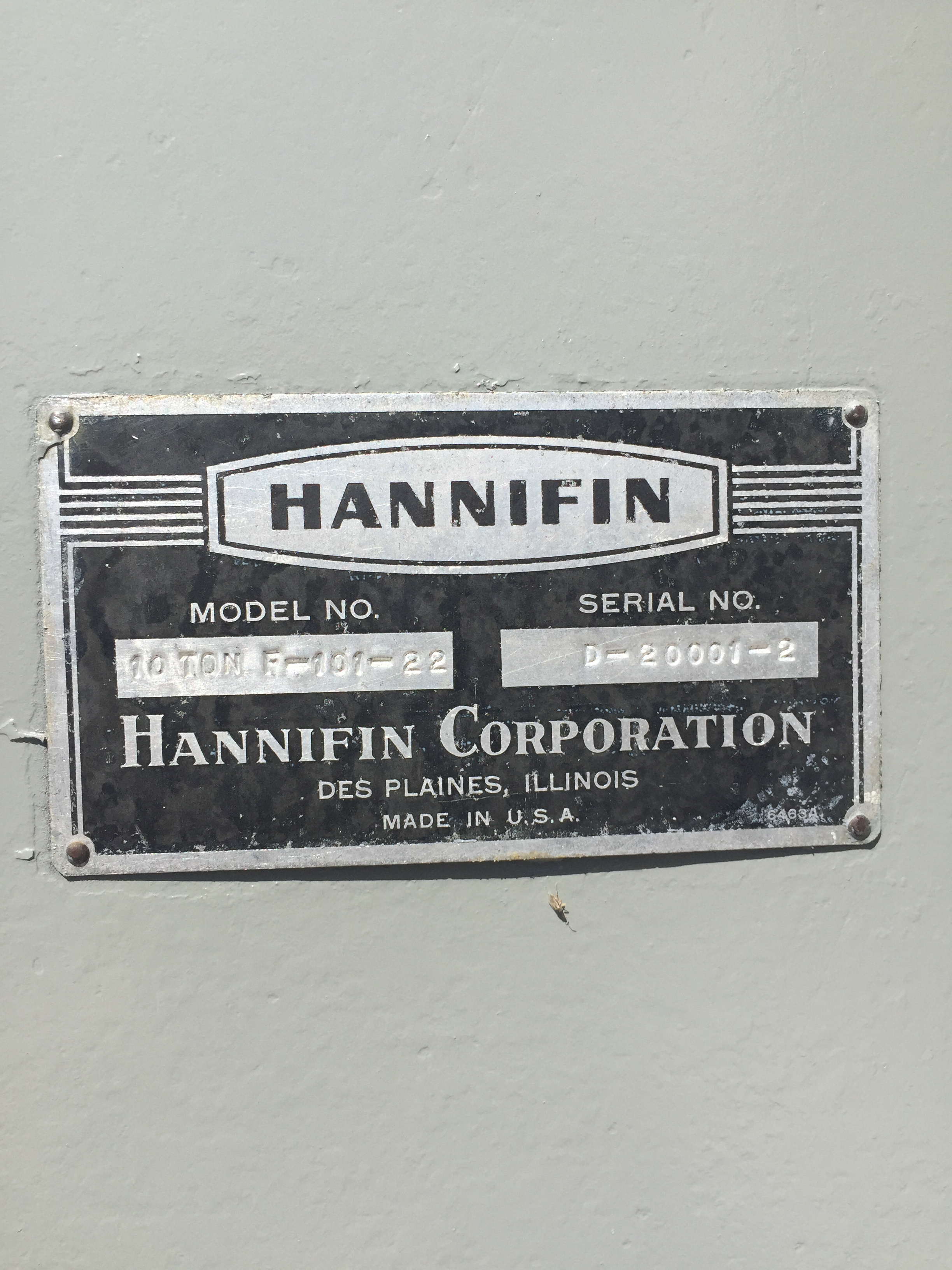 Used 10 Ton Hannifin C-Frame Hyd. Press