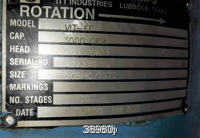 Used Goulds VIT-FF Vertical Turbine Pump #38980