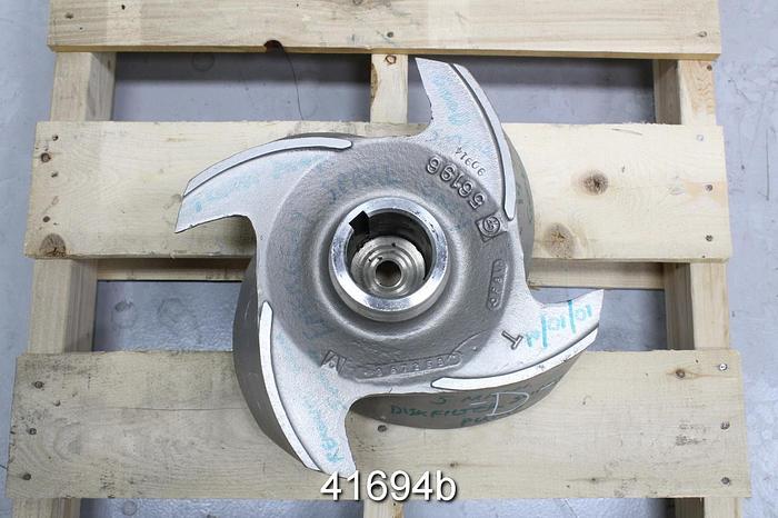 Unused Goulds 3175 8x10x18h/8x16x18h 4-Vane 14.875" Stainless Steel Impeller #41694