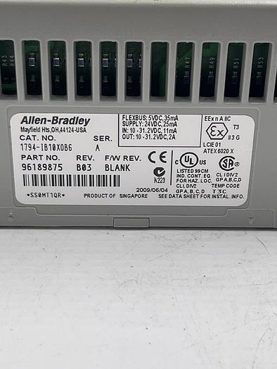 Used Allen-Bradley 1794-IB10XOB6 Ser A