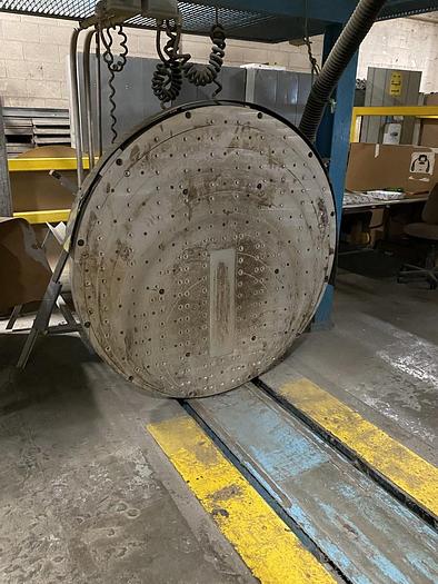 Used LAMB-GRAYS HARBOR CO. 86"W ROLL WRAPPER 60" DIAMETER SECOND SYSTEM