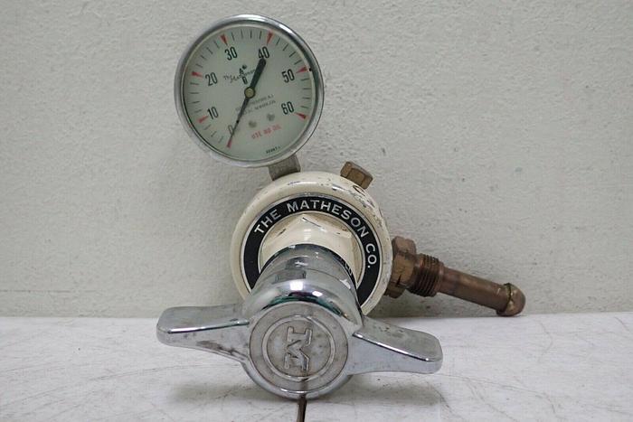 Used The Matheson Co. 1P Gas Pressure Regulator with 22287-1 Gauge
