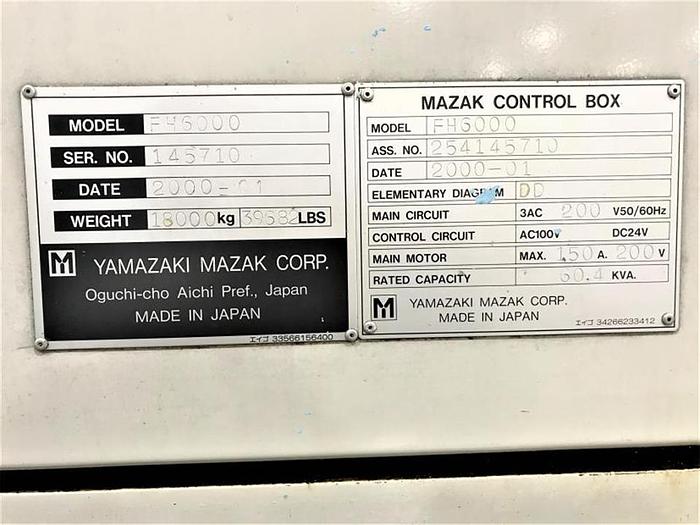 Used 2000 Mazak FH6000