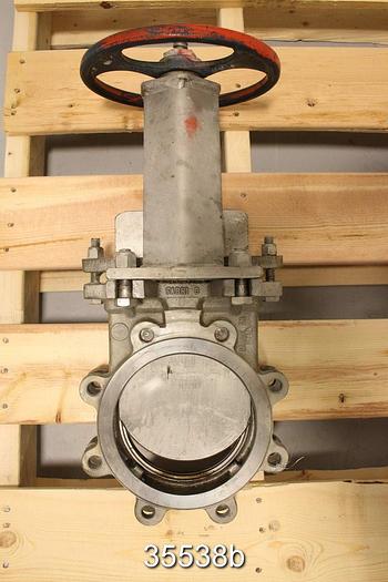 Used Fabri 6" Hand Operated Knife Gate Valve #35538