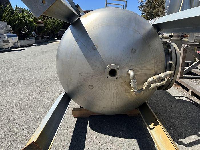 Used Tank, 950 Gallon, S/st, 55 PSI, DT/DB, Morfab, ASME #S744618