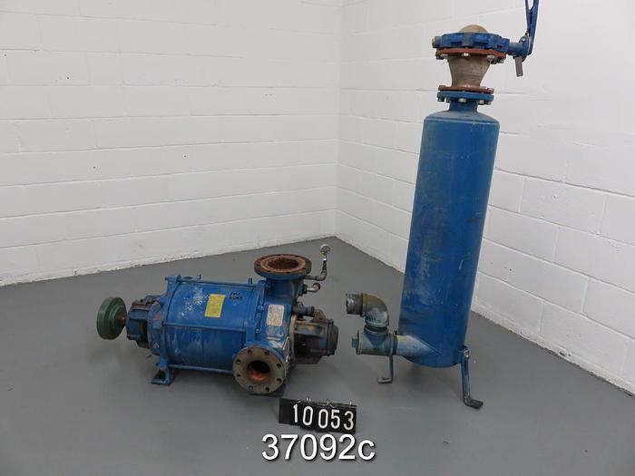 Used Nash XL-150/7 Vacuum Pump with Separator Tank #37092