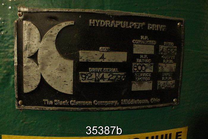 Refurbished Black Clawson Hydrapulper #4 Pulper Drive, 4.38/1 Ratio #35387