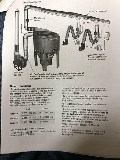 Used Nederman Filtermax - 2 Module Unit Model: 148298 03