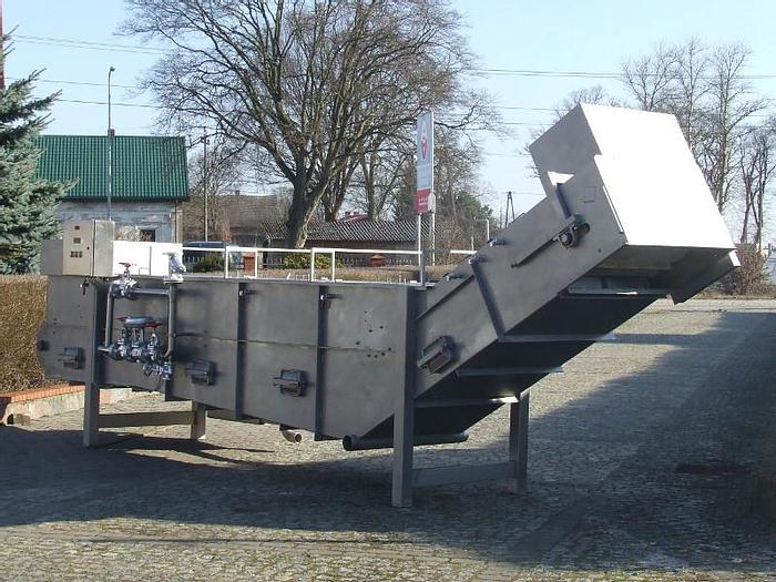 Used Blanszownik taśmowy "MEYN" z górnym dociskiem dla produktu