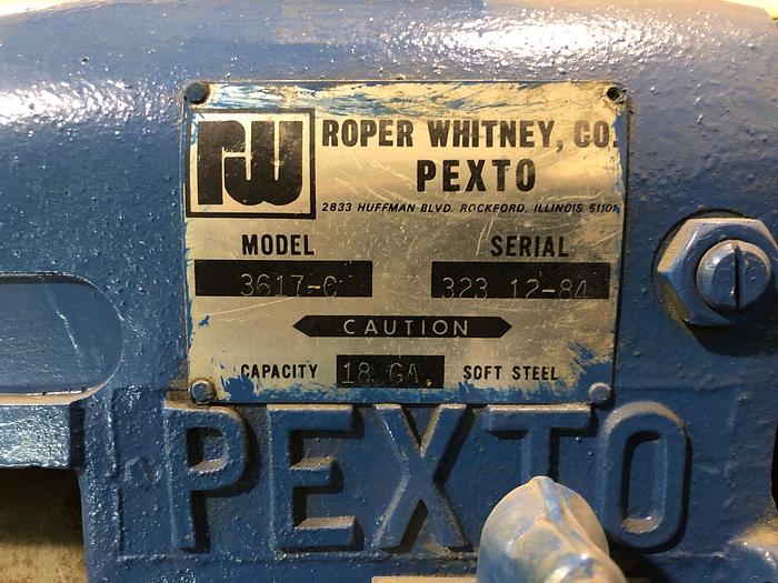 Used Roper Whitney Pexto Powdered Beading & Crimping