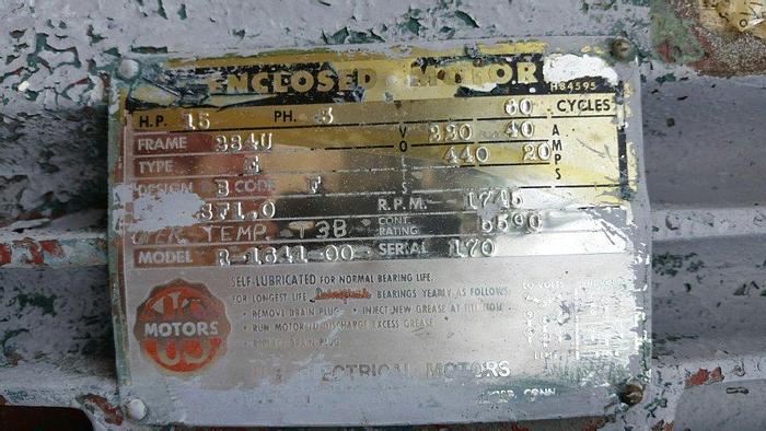 Used Mixer, Dispersion, 15 HP, S/st, Myers, XP Motor, #S741048