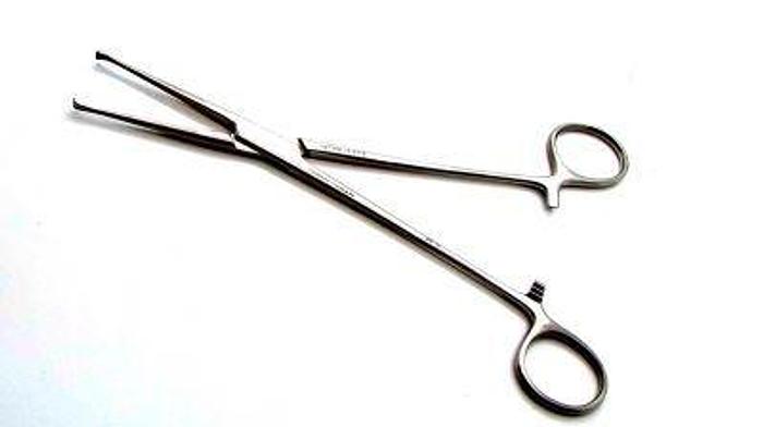 Used Forceps Intestinal Grasping Allis 3 in 4 Teeth 145mm (5-1/2in)
