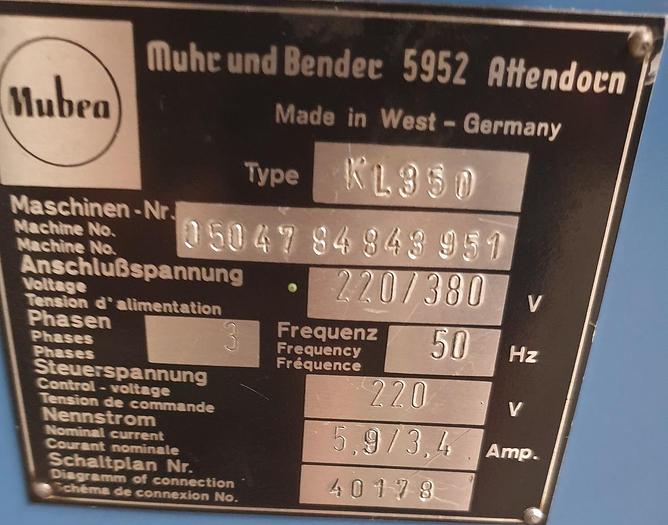 Gebraucht Lochstanze Mubea KL 350