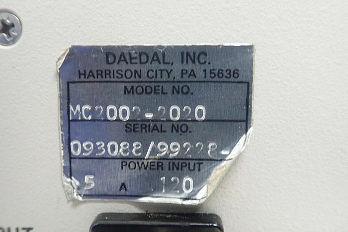 Used Daedal Model No. MC2002-0020 MC 2000 Controller