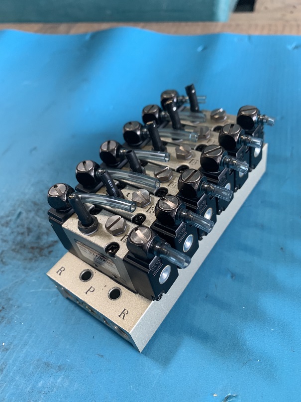 Used SMC Bank of Air Operated Valves VZA3220