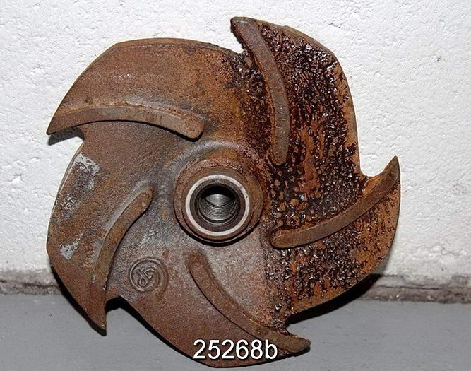 Used Goulds 3196 Impeller, Goulds 3196, 1x1.5x8, 5-Vane, 7" Diameter, Ductile Iron #25268