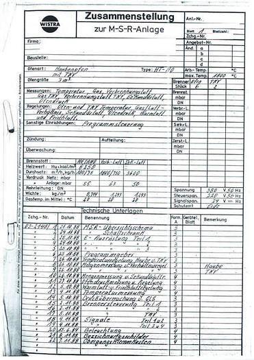 Used Gas turbo kiln WISTRA for high temperature