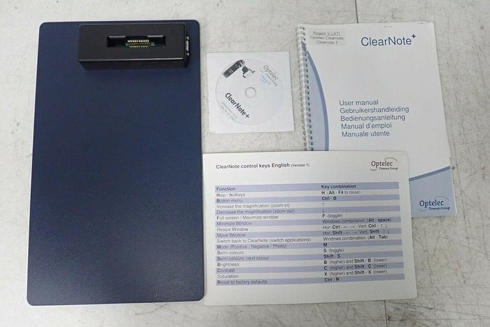 Used Optelec ClearNote+ Portable CCTV Video Desktop Magnifier w/ Software, Manual etc